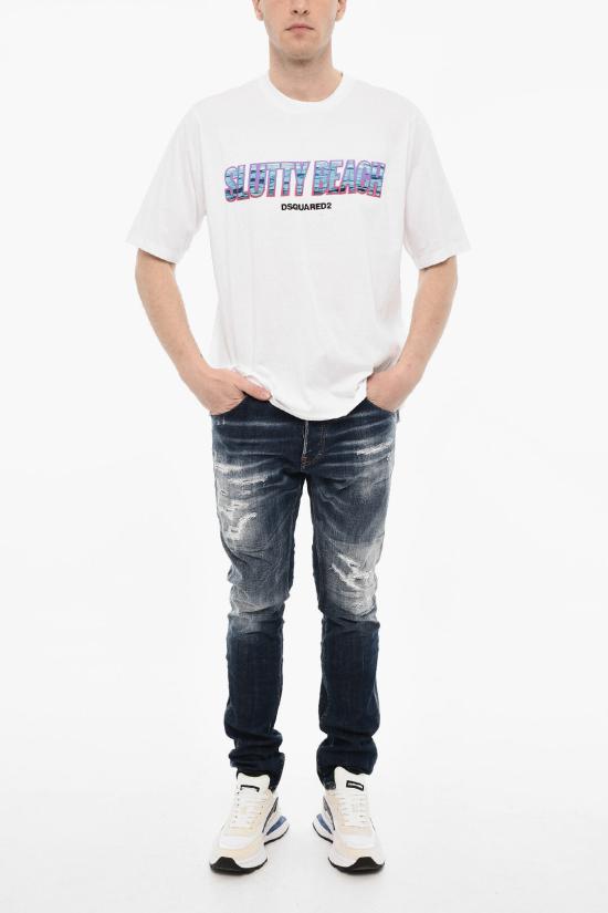  디스퀘어드2 반팔 티셔츠 S71GD1398 S23009 100 White - DSQUARED2