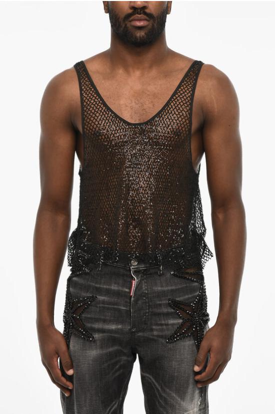  디스퀘어드2 민소매 티셔츠 S1771NC0193 STJ209 900 Black