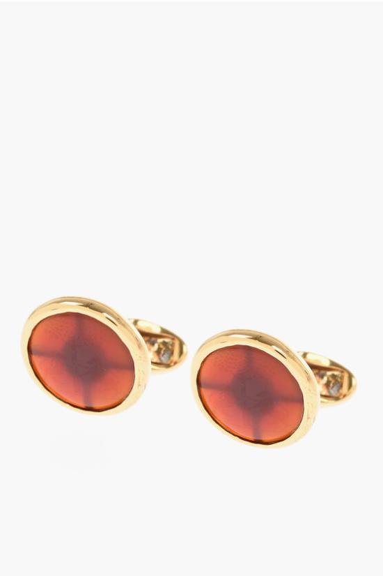  꼬르넬리아니 커프스 링크/타이 홀더 69TG75 2120556 003 Gold