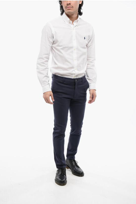  꼬르넬리아니 치노 팬츠 814508 8113506 001 Blue - CORNELIANI