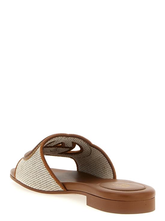  구찌 Interlocking G 인터로킹 G 슬라이드 뮬/슬리퍼 슬라이드 835723FAEA09562 BROWN DOM - GUCCI