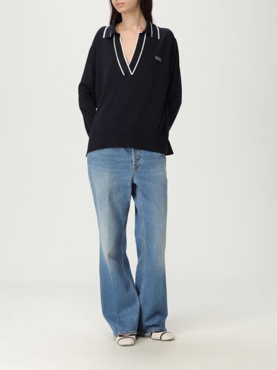 25SS 구찌 플레어 크롭 데님 팬츠 817989XDC8T4011 BLUE DOM - GUCCI