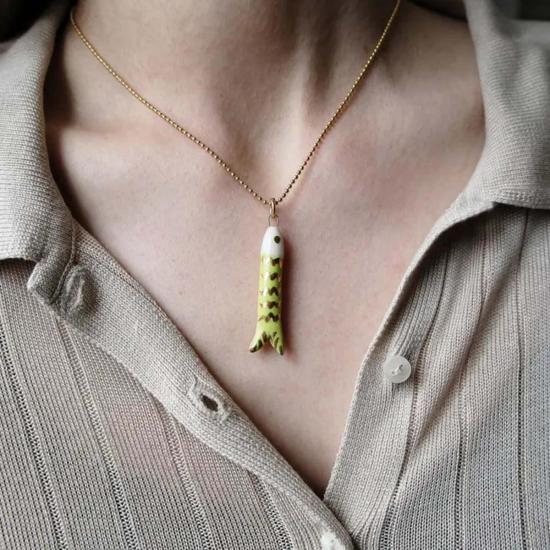  Carola Spitzer 목걸이/팬던트 캐롤라 스피처 미니 피시 캐치 목걸이