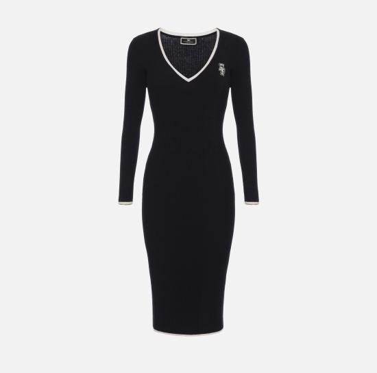  엘리자베타프랜치 미디 원피스 AM09M46E2 685 Nero burro