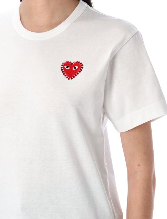 25SS 꼼데가르송 반팔 티셔츠 AX T801 051 2 White - COMME DES GARCONS