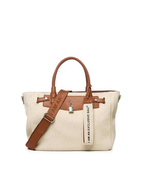 25SS 브이73 토트백 73BS8VY01 REBECCAOFF WHITE CORALLO Off white orange - V73
