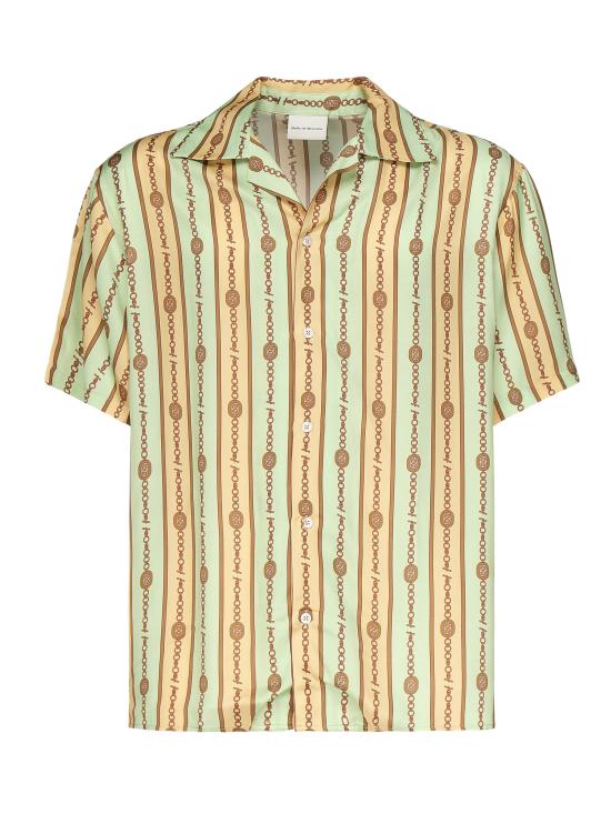 25SS 드롤드무슈 반팔 셔츠 SH204VI016 LGN LIGHT GREen orange