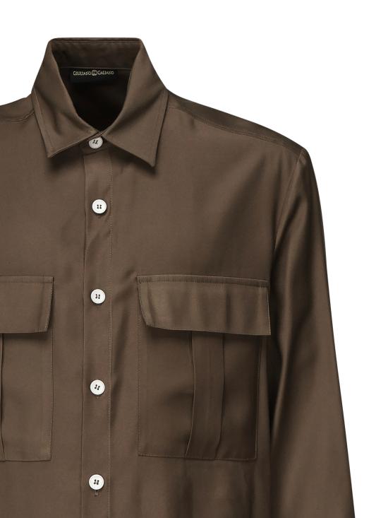 25SS 줄리아노 갈리아노 긴팔 셔츠 LIZARD ARMY Brown - GIULIANO GALIANO