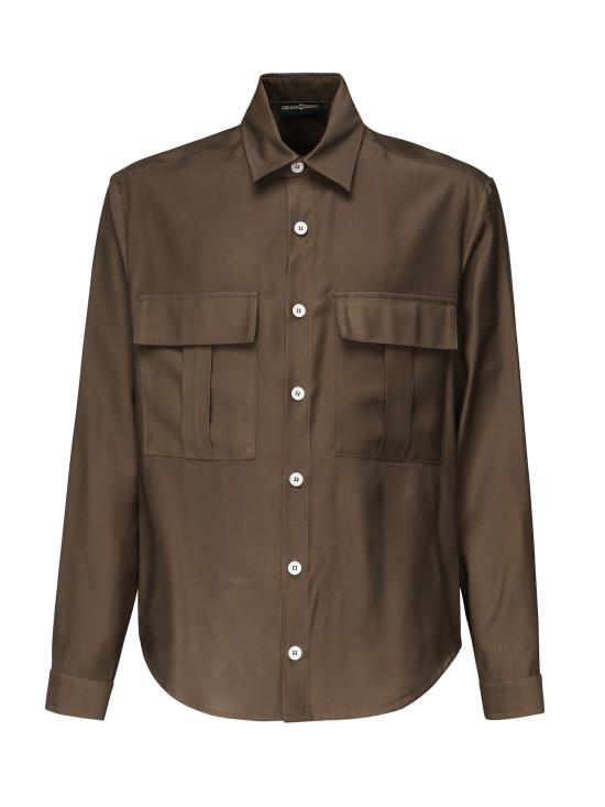 25SS 줄리아노 갈리아노 긴팔 셔츠 LIZARD ARMY Brown - GIULIANO GALIANO