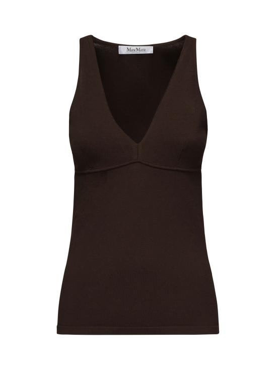 25SS 막스마라 민소매 티셔츠 2511361313600 010 DARK BROWN - MAX MARA