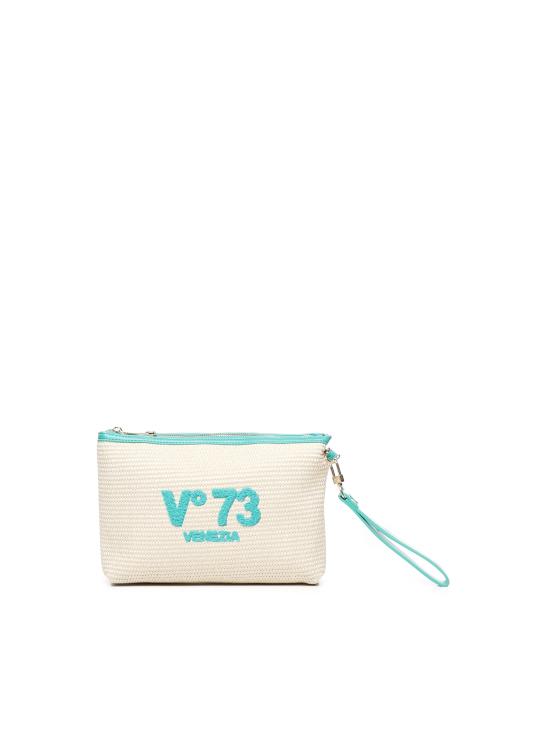 25SS 브이73 크로스백 73BE8VL558 INGEOFF WHITE SMERALDO BEIGE light blue - V73