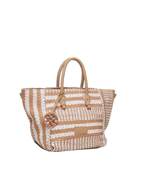 25SS 브이73 토트백 73BS8ZL01 STEFANIECUOIO BIANCO BICOLOR - V73