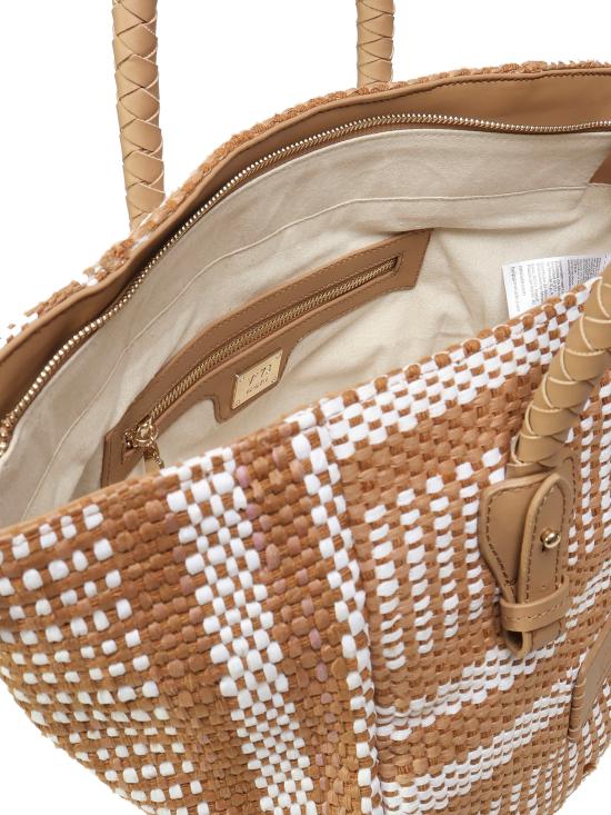 25SS 브이73 토트백 73BS8ZL02 STEFANIECUOIO BIANCO Beige - V73