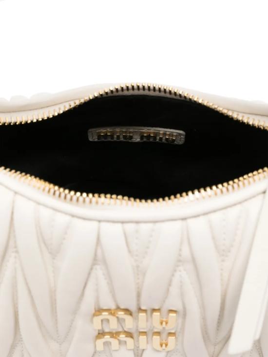 25FW 미우미우 토트백 5BC125 AN88F0009 White - MIU MIU