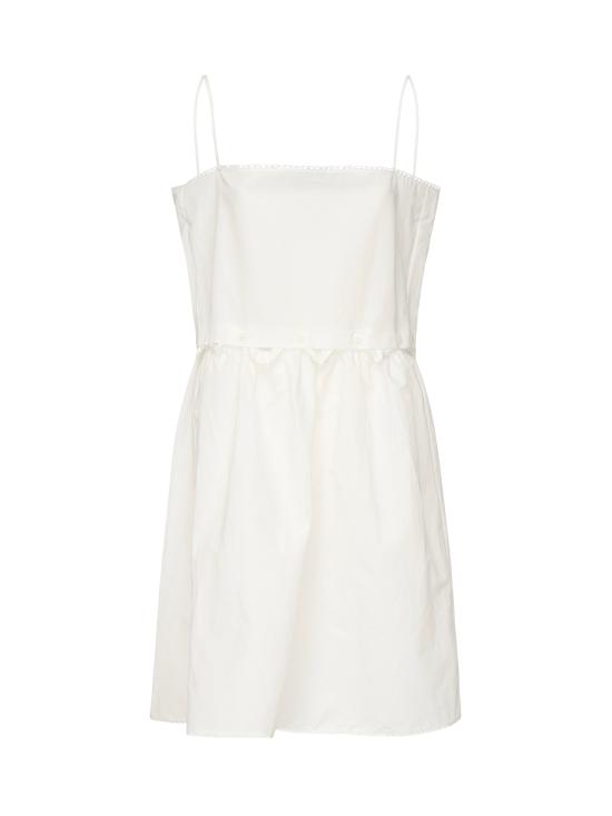 25SS 미우미우 미디 원피스 MF5779 163MF0009 White - MIU MIU