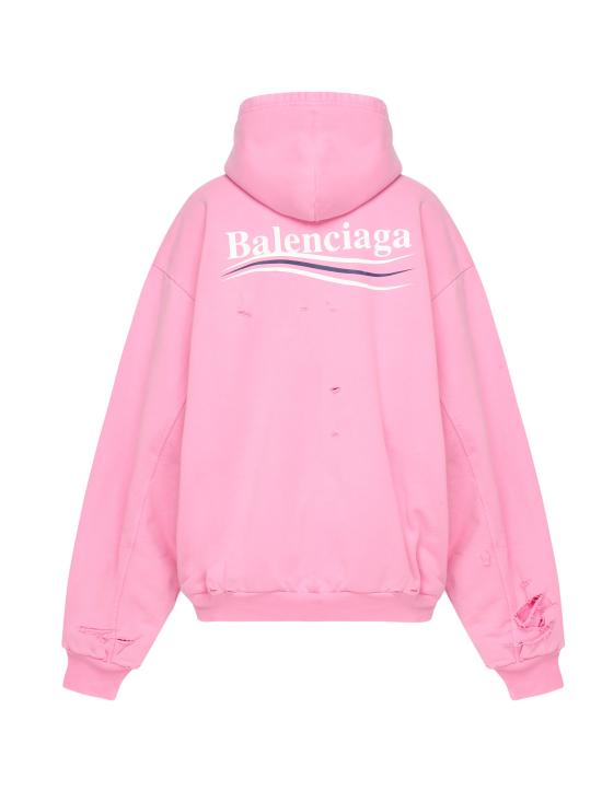 25FW 발렌시아가 후드 티셔츠 818557 TRVP99770 Pink - BALENCIAGA