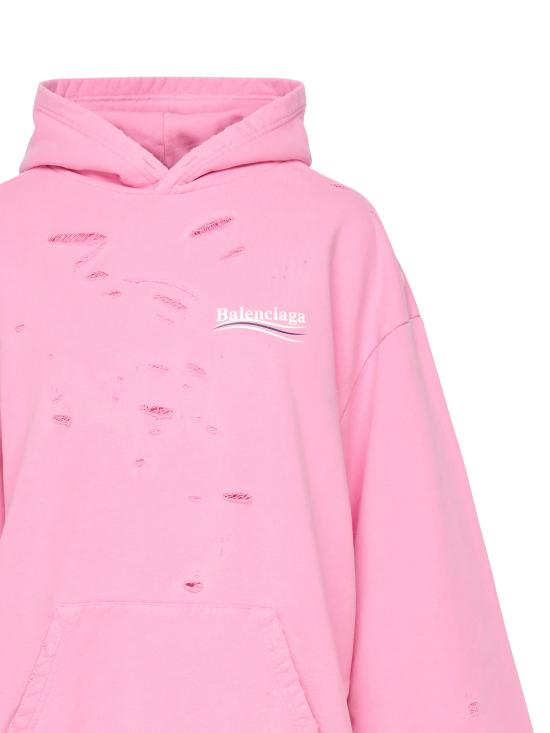25FW 발렌시아가 후드 티셔츠 818557 TRVP99770 Pink - BALENCIAGA