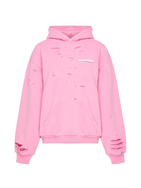 25FW 발렌시아가 후드 티셔츠 818557 TRVP99770 Pink - BALENCIAGA