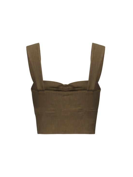 25SS 핑코 민소매 티셔츠 104885 A0IMX26 Olive green - PINKO