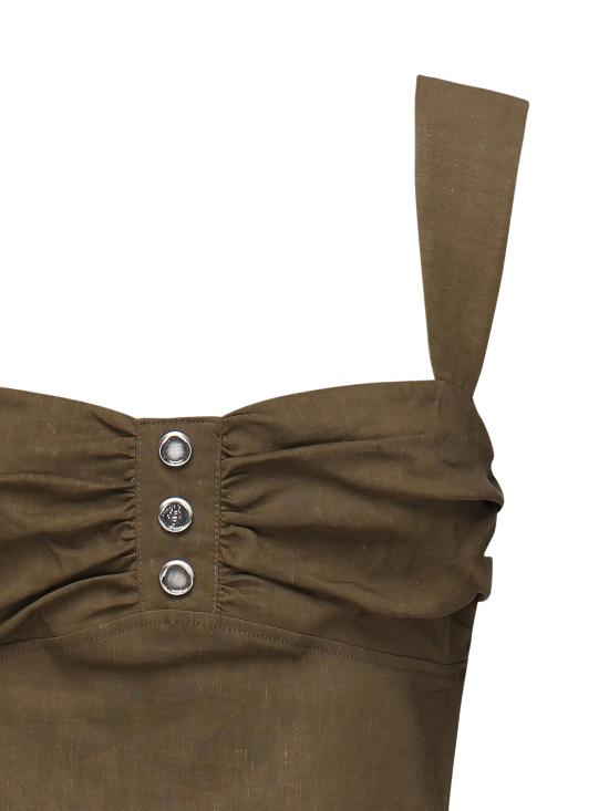 25SS 핑코 민소매 티셔츠 104885 A0IMX26 Olive green - PINKO