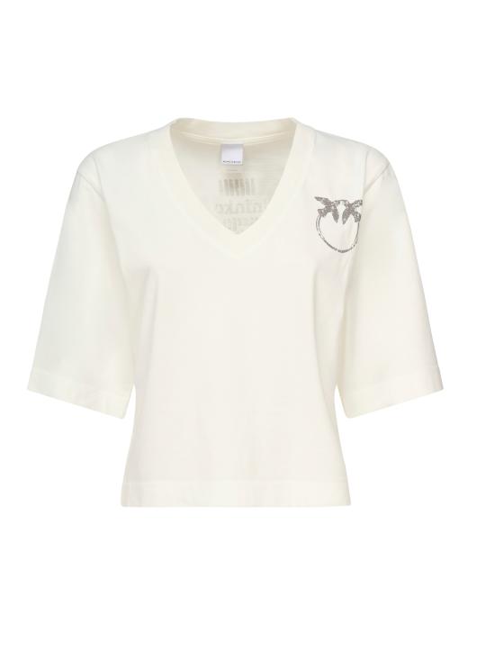 25SS 핑코 반팔 티셔츠 104606 A2D0Z05 White