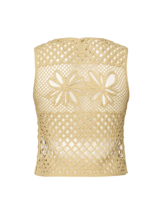 25SS 핑코 민소매 티셔츠 104733 A2FFC43 Yellow - PINKO