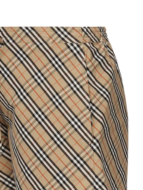 25SS 버버리 체크 코튼 파자마 쇼츠 8106943 B9368 SAND - BURBERRY