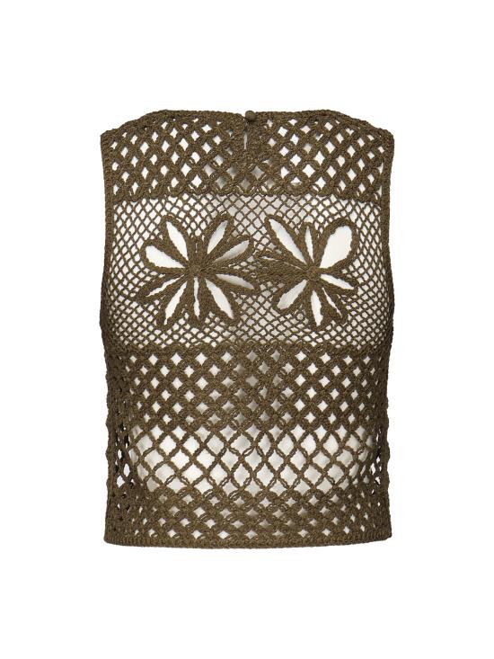 25SS 핑코 민소매 티셔츠 104733 A2FFX26 Army green - PINKO