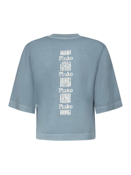 25SS 핑코 반팔 티셔츠 104606 A2D0E63 Blue - PINKO