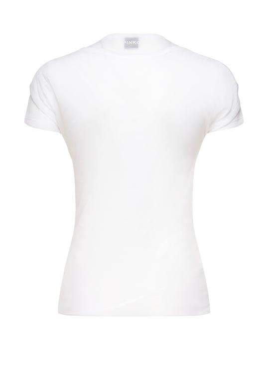 25SS 핑코 반팔 티셔츠 104654 A2CLZ04 White - PINKO