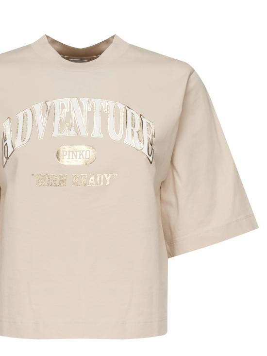 25SS 핑코 반팔 티셔츠 104604 A2CSC03 Beige - PINKO