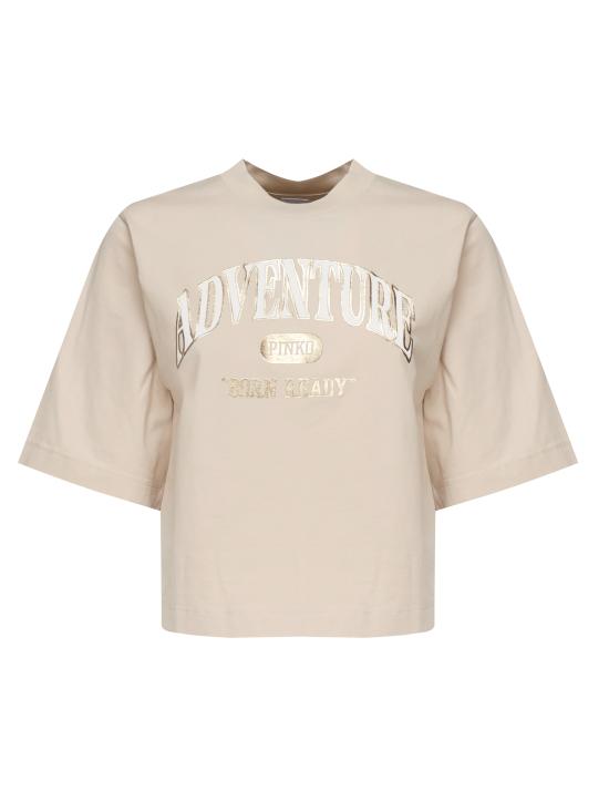 25SS 핑코 반팔 티셔츠 104604 A2CSC03 Beige - PINKO