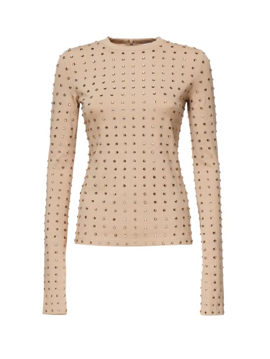 25SS 스포트막스 긴팔 티셔츠 2512941031600 001 Nude - SPORTMAX