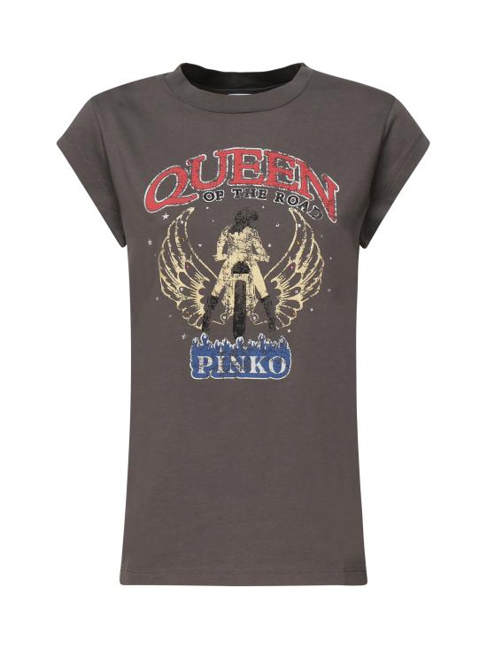 25SS 핑코 반팔 티셔츠 104603 A2DAI63 Grey