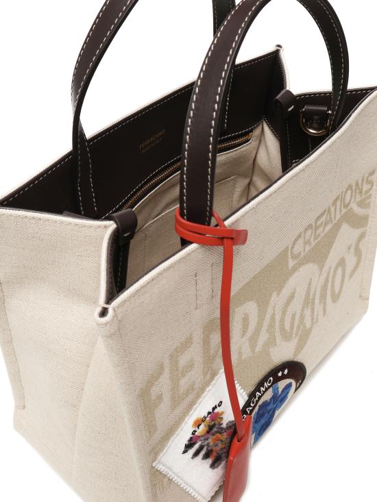 25SS 살바토레 페라가모 토트백 219942 780197001 BEIGE BROWN - SALVATORE FERRAGAMO
