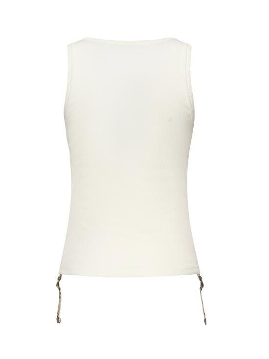 25SS 버버리 립드 저지 탱크탑  8109197 B8764 White - BURBERRY