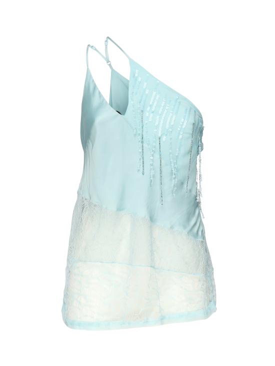 25SS 핑코 민소매 티셔츠 104765 A2DGE28 Blue - PINKO