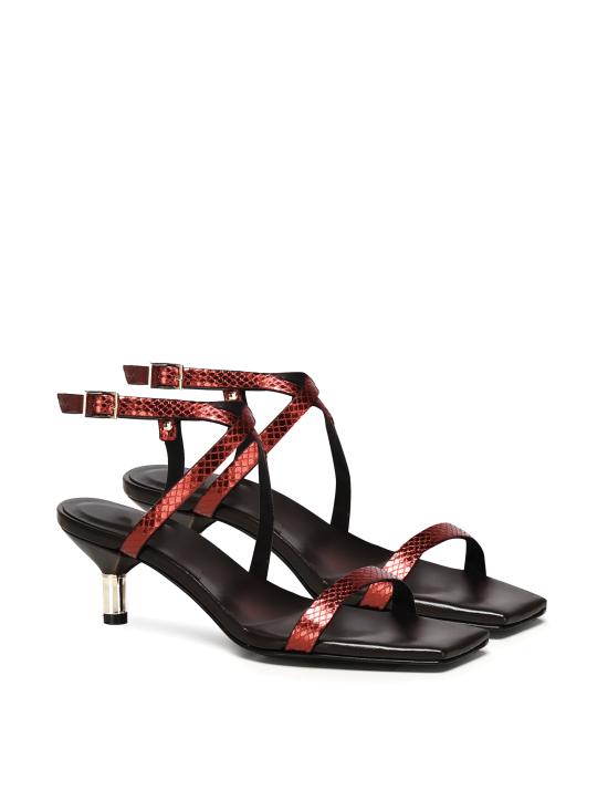 25SS 줄리아노 갈리아노 힐/펌프스 GIOVY RETTILE BORDEAUX Bordeaux - GIULIANO GALIANO