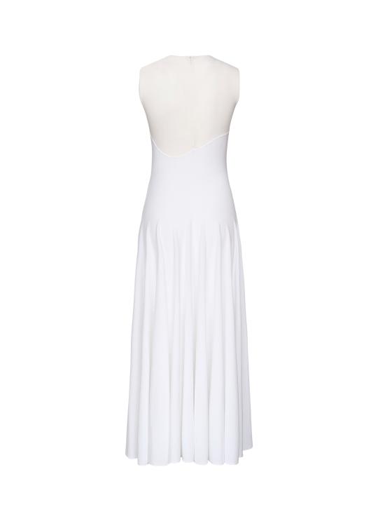 25FW 알라이아 롱 원피스 AA9R2653K061A 000 White - ALAIA