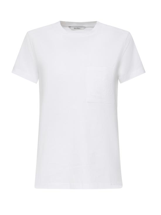 25SS 막스마라 파파이아 로고 포켓 반소메 티셔츠 2511941032600 001 White