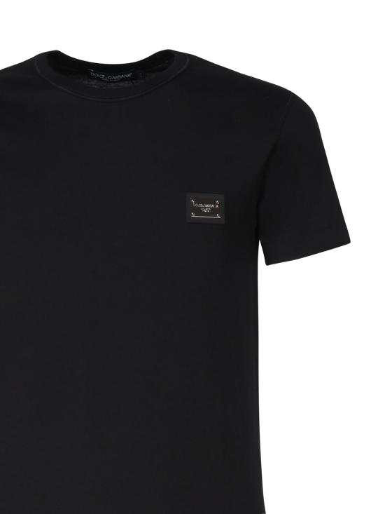 25FW 돌체앤가바나 반팔 티셔츠 G8PT1T G7F2IN0000 Black - DOLCE & GABBANA