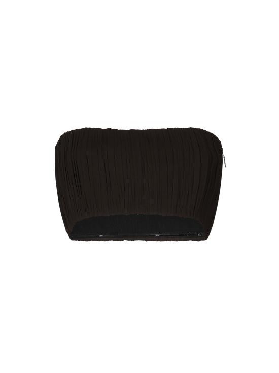 26SS 알라이아 민소매 티셔츠 AA9H0482T666A 994 EBENE - ALAIA