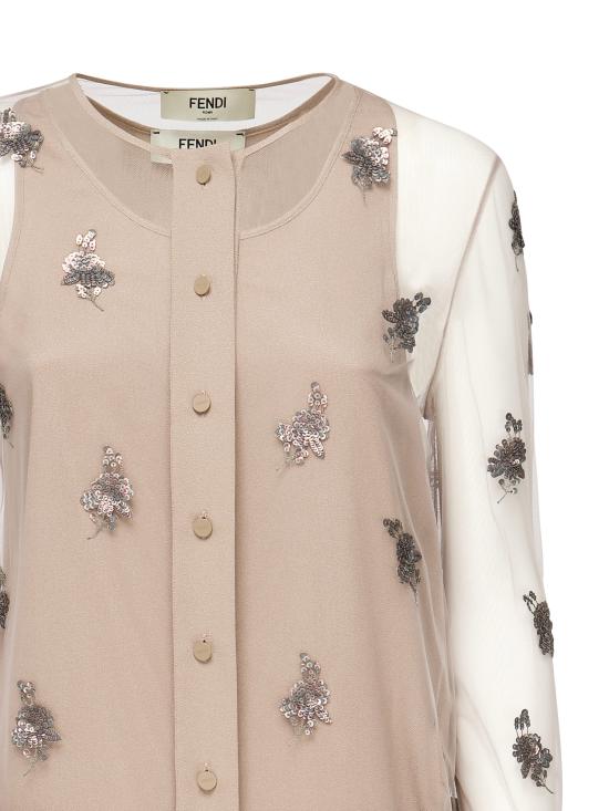 25SS 펜디 미디 원피스 FDD344 AUP0F1RX1 Beige - FENDI