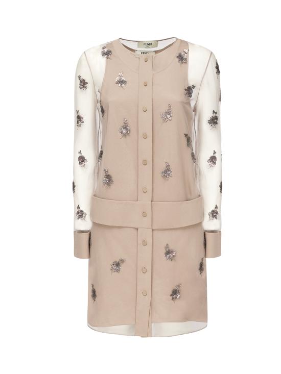 25SS 펜디 미디 원피스 FDD344 AUP0F1RX1 Beige