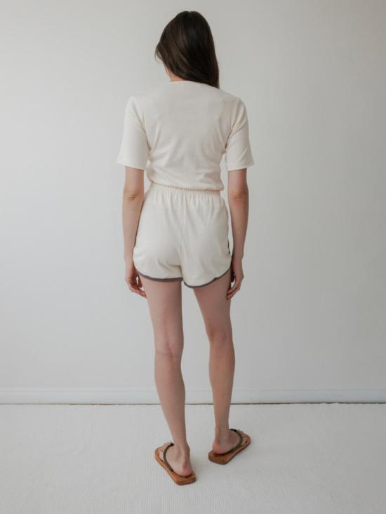  울 하이드 반팔 티셔츠 리브 티셔츠 - WOL HIDE