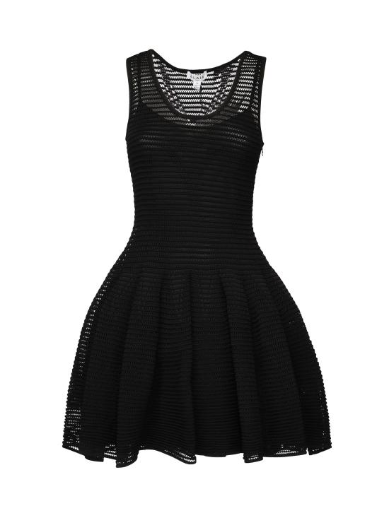 25SS 알라이아 미디 원피스 AA9R2534K008A 995 Black - ALAIA