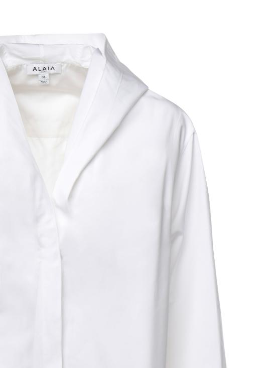 25FW 알라이아 셔츠 AA9C0969T611A 000 White - ALAIA