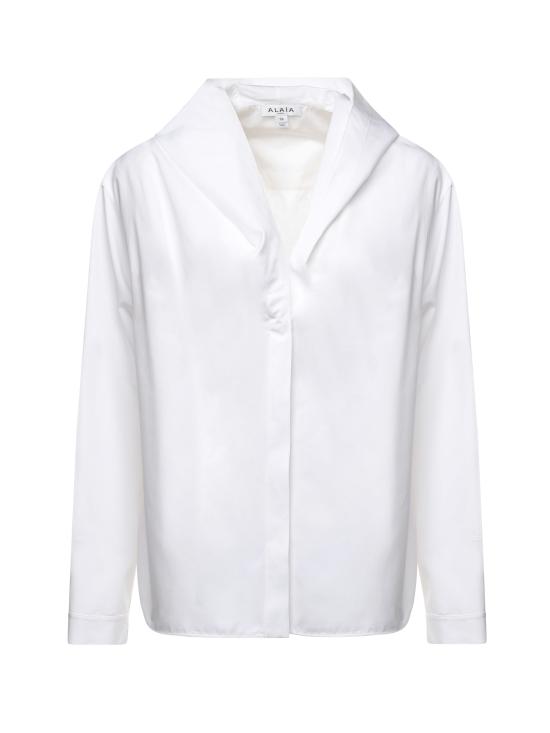 25FW 알라이아 셔츠 AA9C0969T611A 000 White - ALAIA