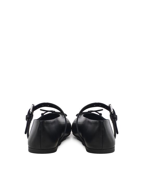 25FW 미우미우 플랫 슈즈 5F210E 70F0002 Black - MIU MIU