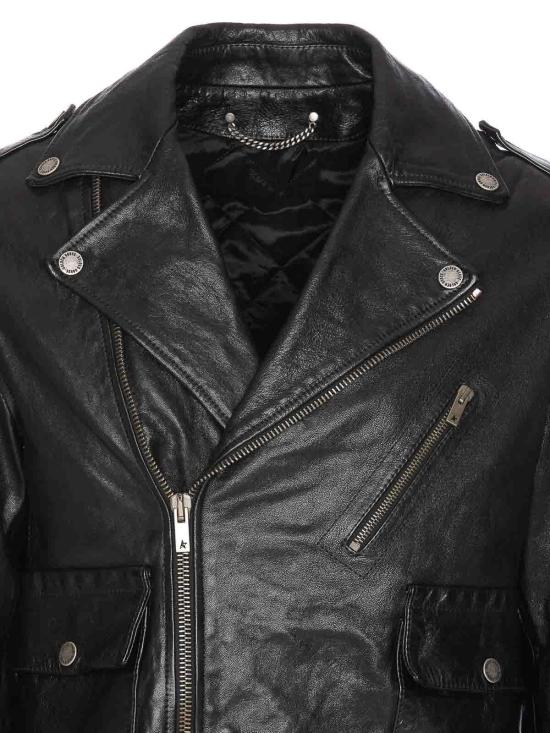 26SS 골든구스 바이커 자켓 GMP02258P00119590100 Black - GOLDEN GOOSE
